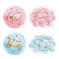 Gender Reveal Pins 60Pcs 4.4cm - Team Boy Team Girl Button Pins- 1.75 Inch