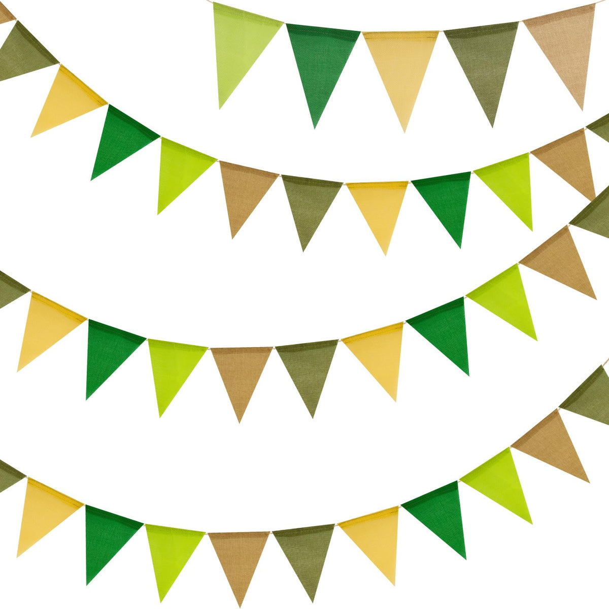 G2PLUS Pre-Strung Burlap Pennant Banners