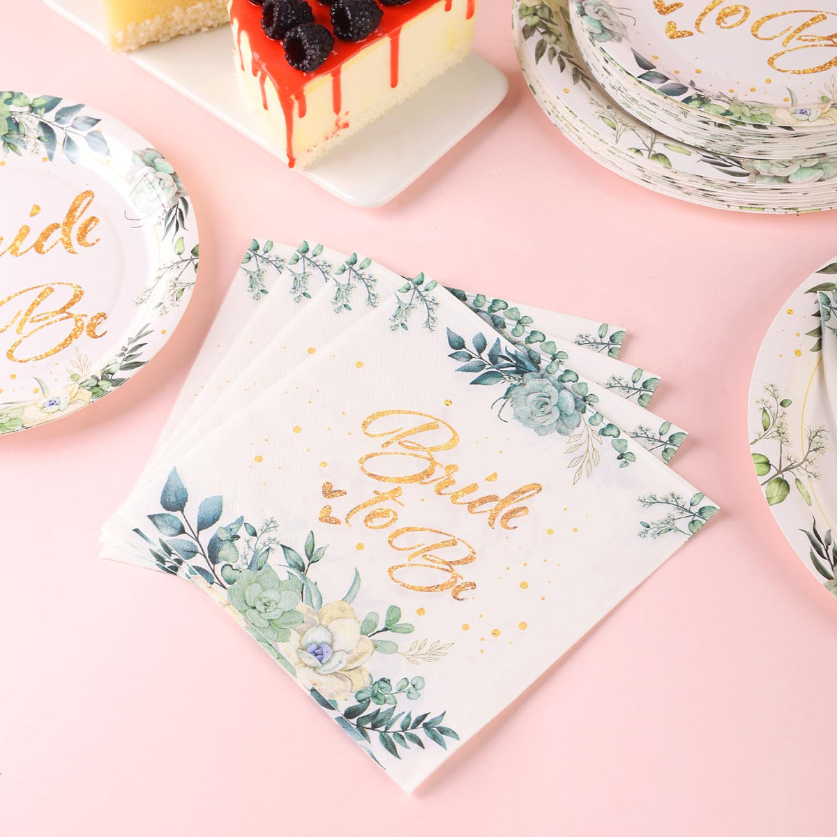 Bridal Shower Plates and Cups and Napkins Sets