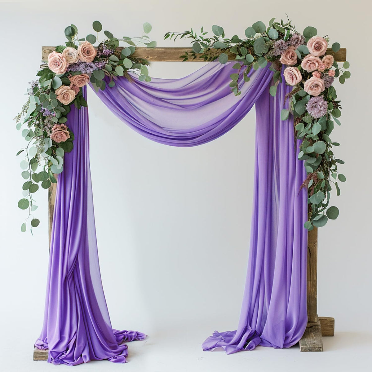 Wokceer Wedding Arch Draping Fabric Backdrop Sheer Drapes Fabric for Wedding Arbor Ceremony Party