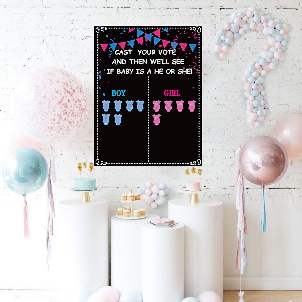 Gender reveal decorations