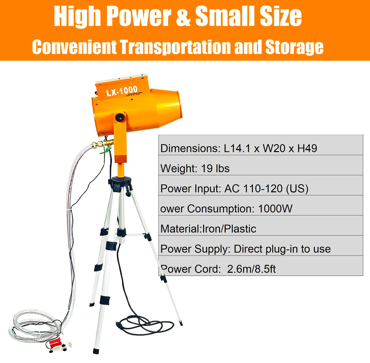 LANGXUN 1000W Foam Party Machine, Water Play