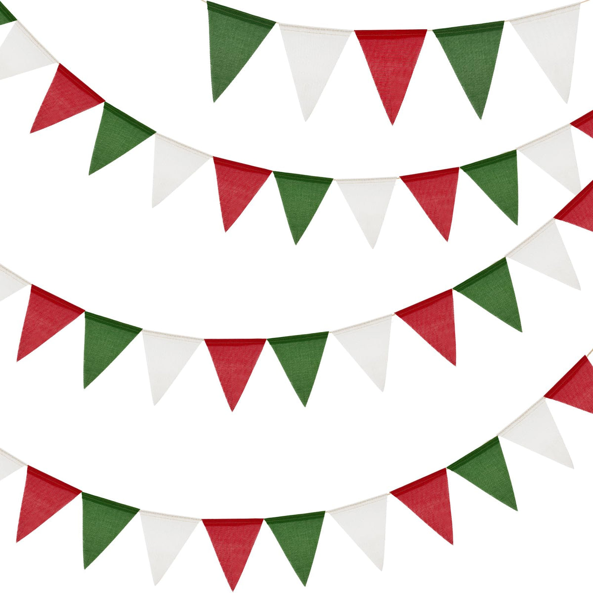 G2PLUS Pre-Strung Burlap Pennant Banners