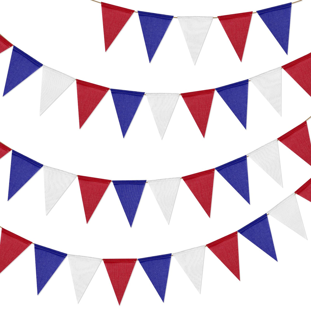 G2PLUS Pre-Strung Burlap Pennant Banners