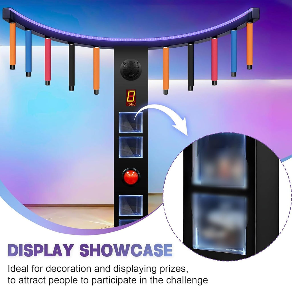 Hand Eye Coordination Catch Stick Arcade Game Machine - Coin Operated Reaction Training Equipment, Coin-Free Entertainment Mode, Party Entertainment, Arcade Room, Bars