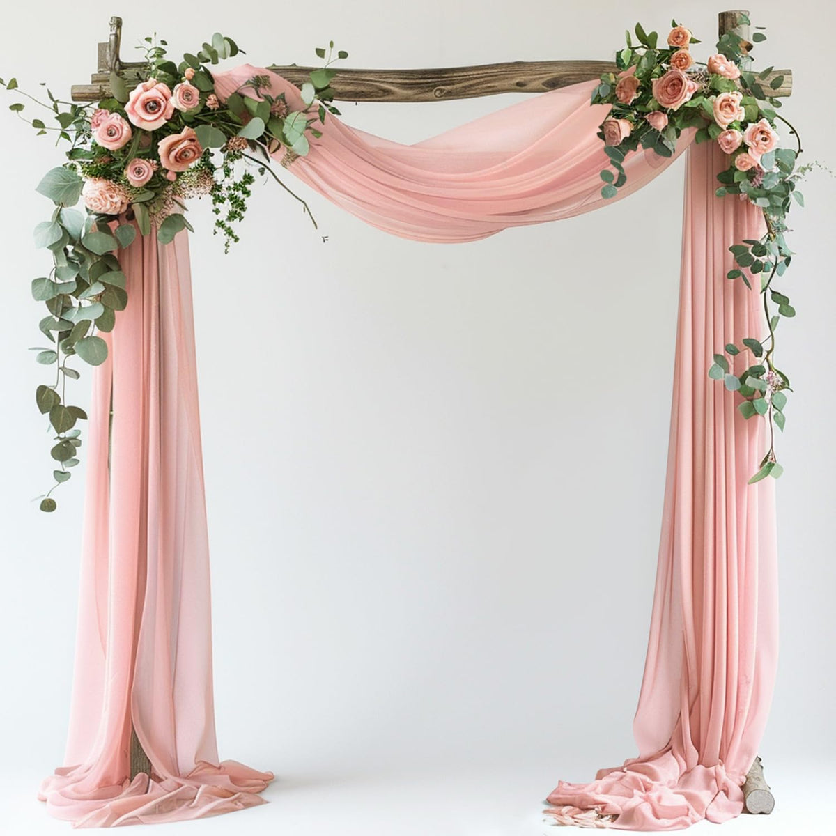 Wokceer Wedding Arch Draping Fabric Backdrop Sheer Drapes Fabric for Wedding Arbor Ceremony Party