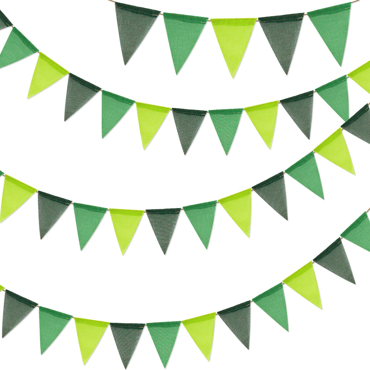 G2PLUS Pre-Strung Burlap Pennant Banners