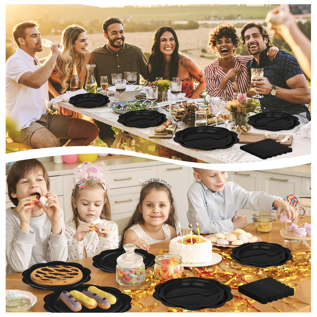 96 Pcs Pink Paper Plates and Napkins Set Party Supplies Serve for 24 Guests