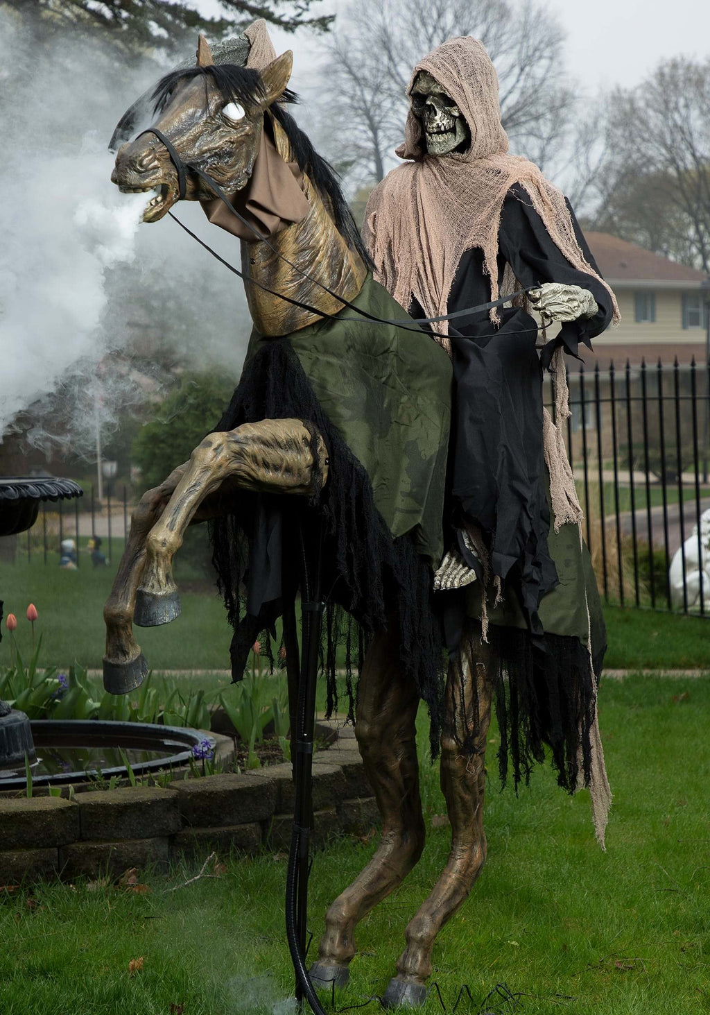 Seasonal Visions Animated Reaper's Ride Prop, Brown