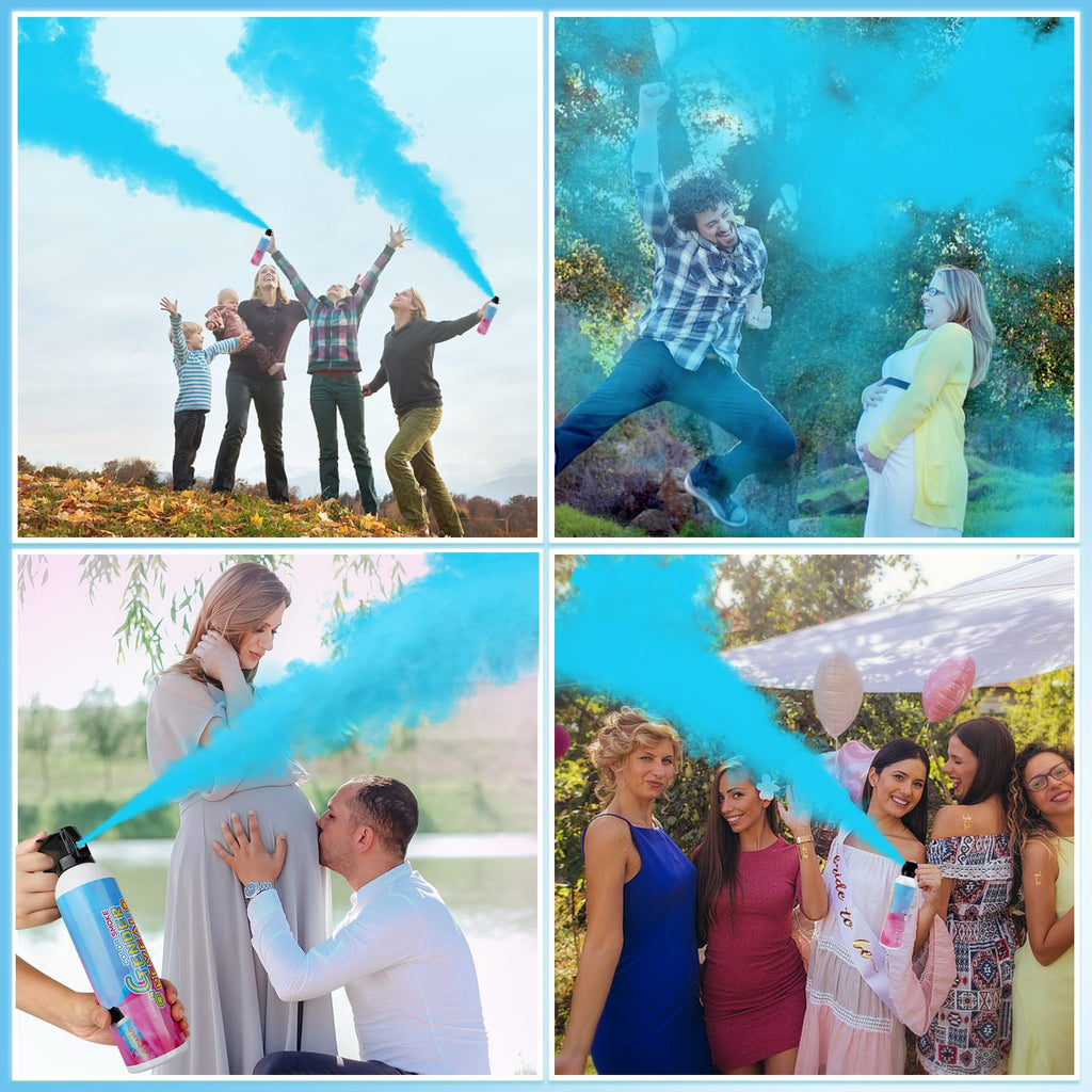 Merear Gender Reveal Fire Extinguisher, Gender Reveal Ideas, 100% Biodegradable Baby Boy or Girl Reveal Party Ideas for Gender Reveal Decorations