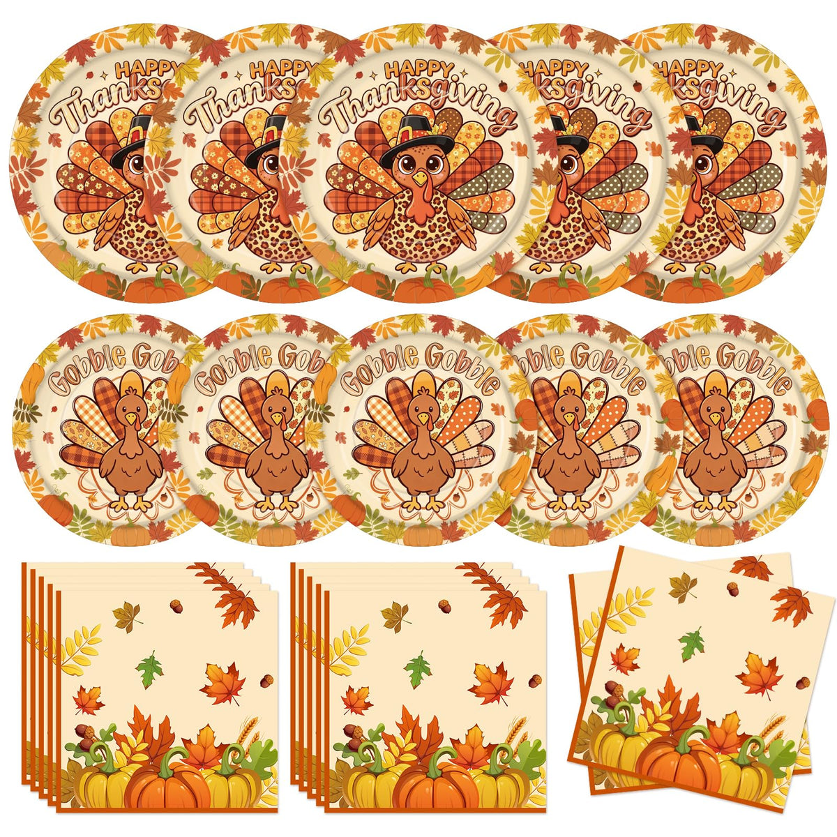 Fighting to Achieve Christmas and Happy New Year Plates for Party Decorations, Party Disposable Tableware Supplies