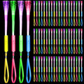 Junkin Fiber Optic Wands Bulk, LED Glow Sticks with Batteries