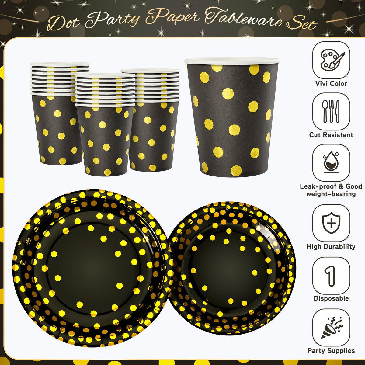 Fighting to Achieve Christmas and Happy New Year Plates for Party Decorations, Party Disposable Tableware Supplies