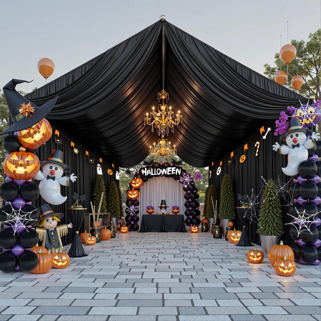 Party Village 30FT Wedding Ceiling Drapes Wrinkle-Free Draping Curtains