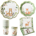 Kate Aspen Baby Shower Plates and Cups and Napkins Set Tableware Party Kit - Heavy Duty Disposable Party Plates, 6.5 inch Durable Paper Napkins