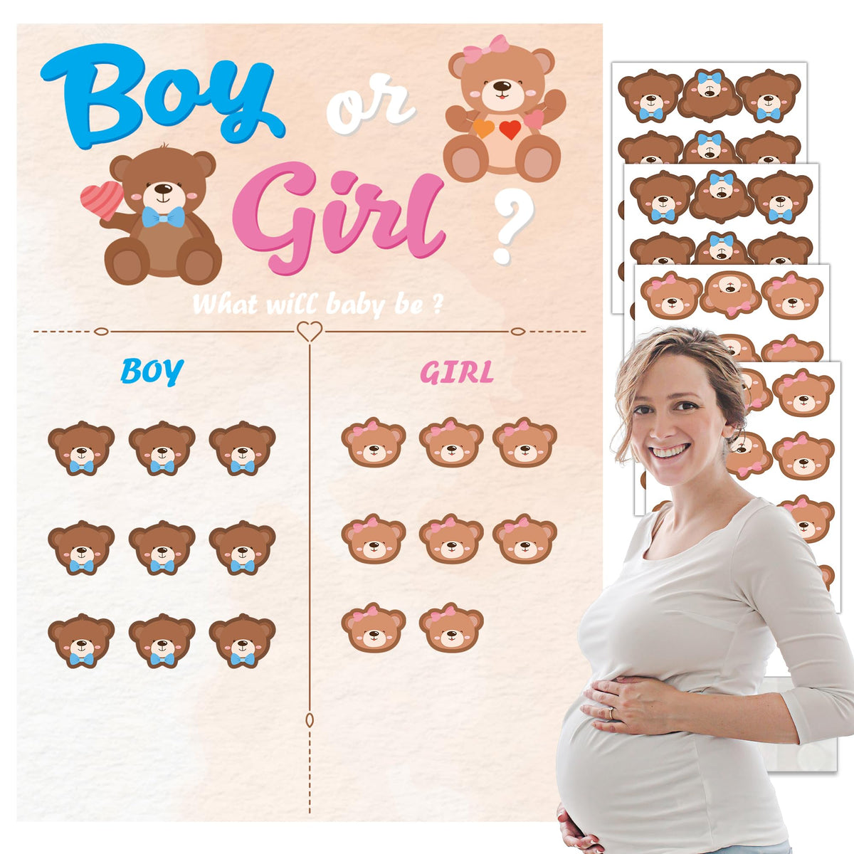 Gender reveal decorations
