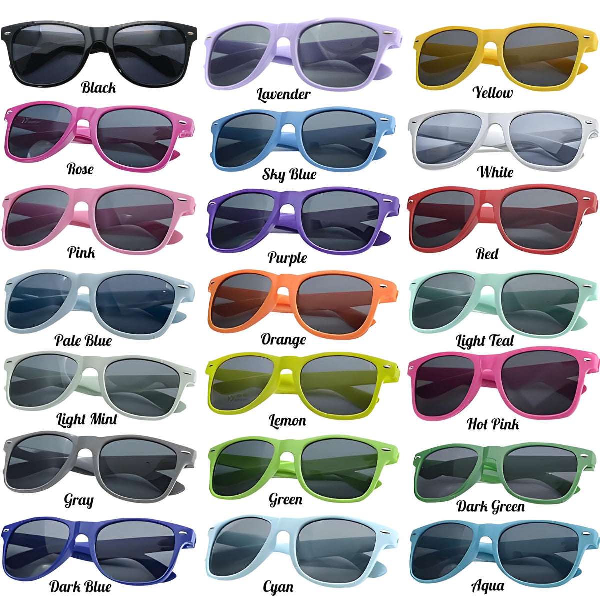 DFDG Personalized Sunglasses Bulk Party Favors Adult Gifts Custom Wedding Bachelorette Bussines Supply Sunglass for Guest