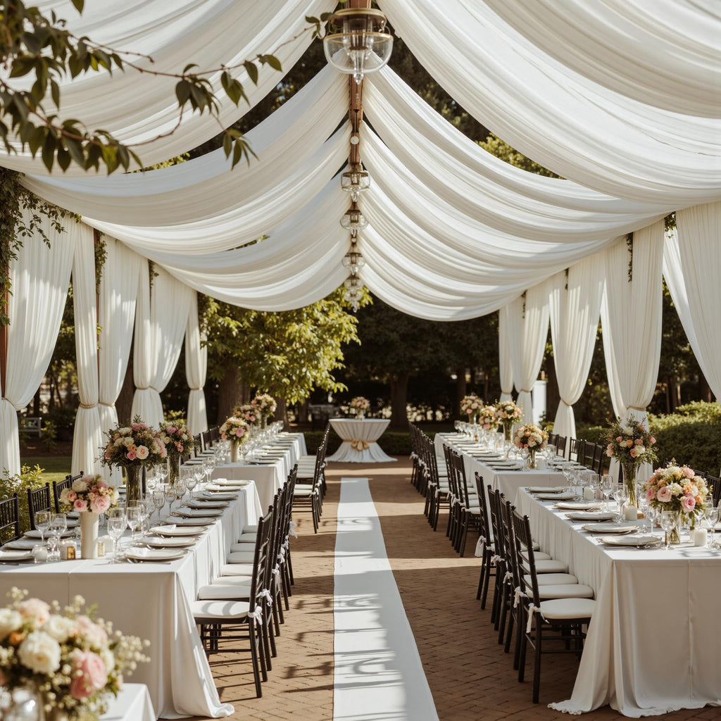 Party Village 30FT Wedding Ceiling Drapes Wrinkle-Free Draping Curtains