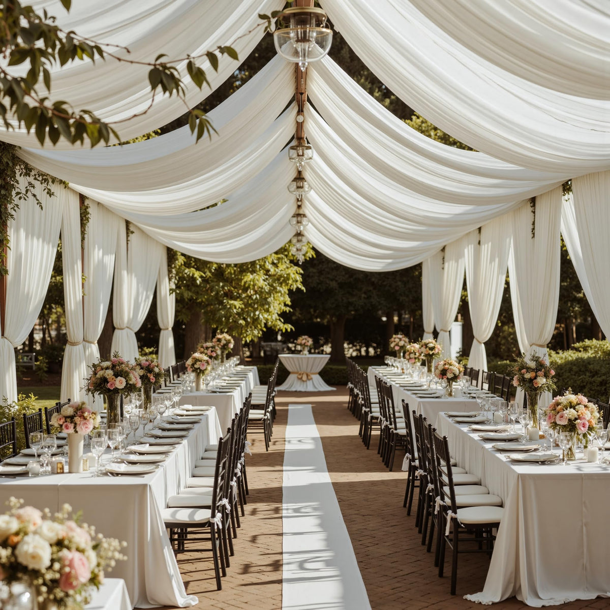 Party Village 30FT Wedding Ceiling Drapes Wrinkle-Free Draping Curtains