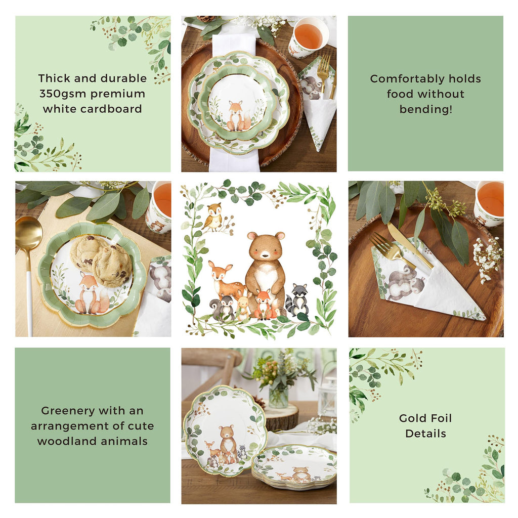Kate Aspen Baby Shower Plates and Cups and Napkins Set Tableware Party Kit - Heavy Duty Disposable Party Plates, 6.5 inch Durable Paper Napkins