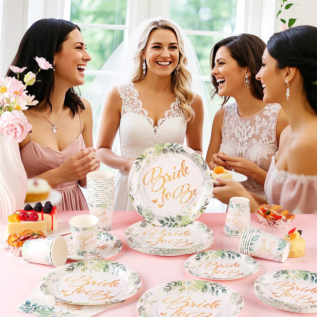 Bridal Shower Plates and Cups and Napkins Sets