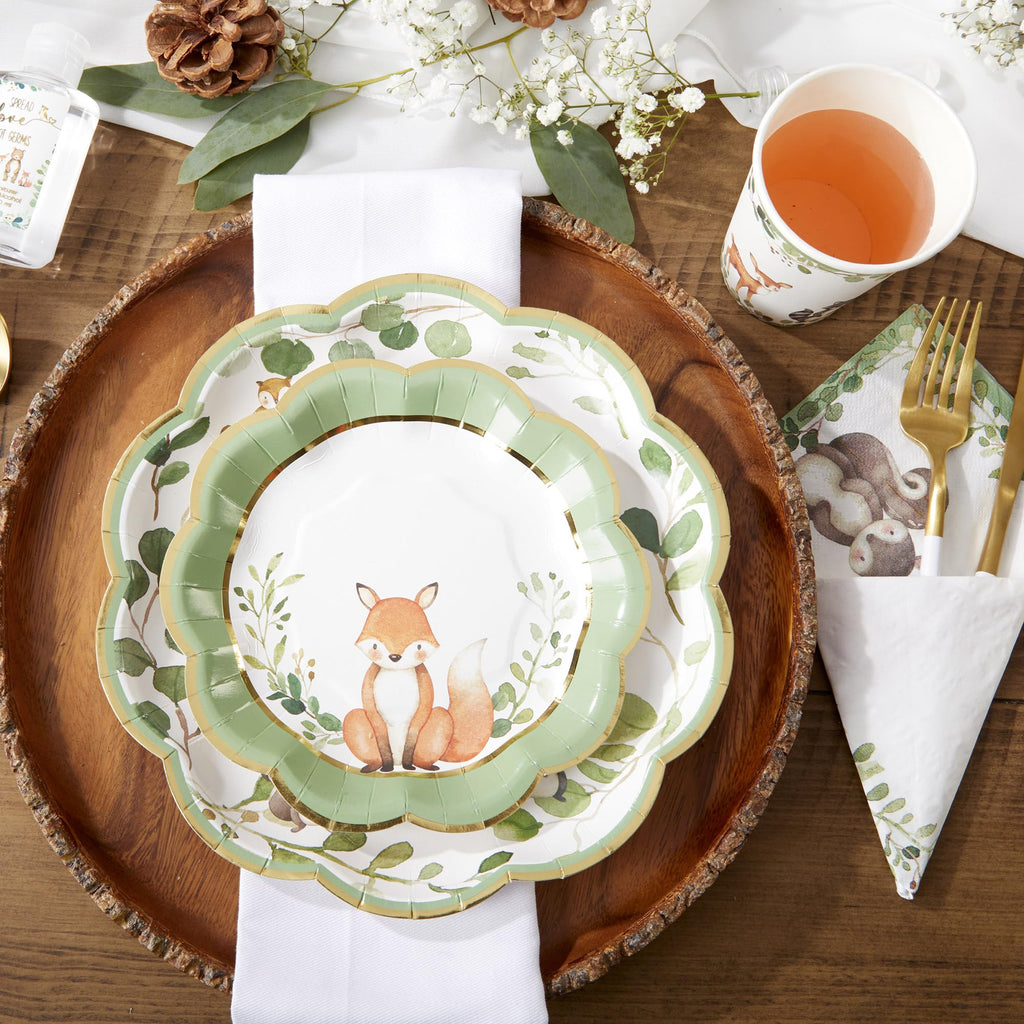 Kate Aspen Baby Shower Plates and Cups and Napkins Set Tableware Party Kit - Heavy Duty Disposable Party Plates, 6.5 inch Durable Paper Napkins