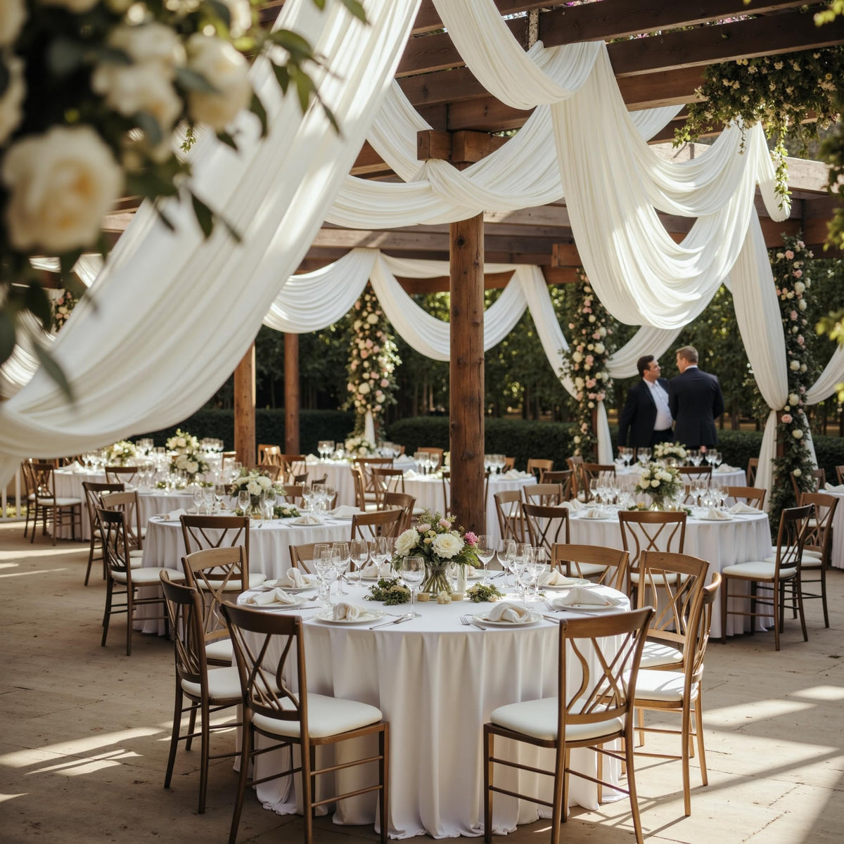 Party Village 30FT Wedding Ceiling Drapes Wrinkle-Free Draping Curtains