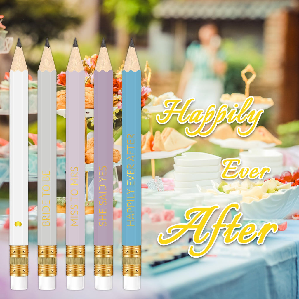 50-Pack Mini Bridal Shower Pencils for Party Games & Activities