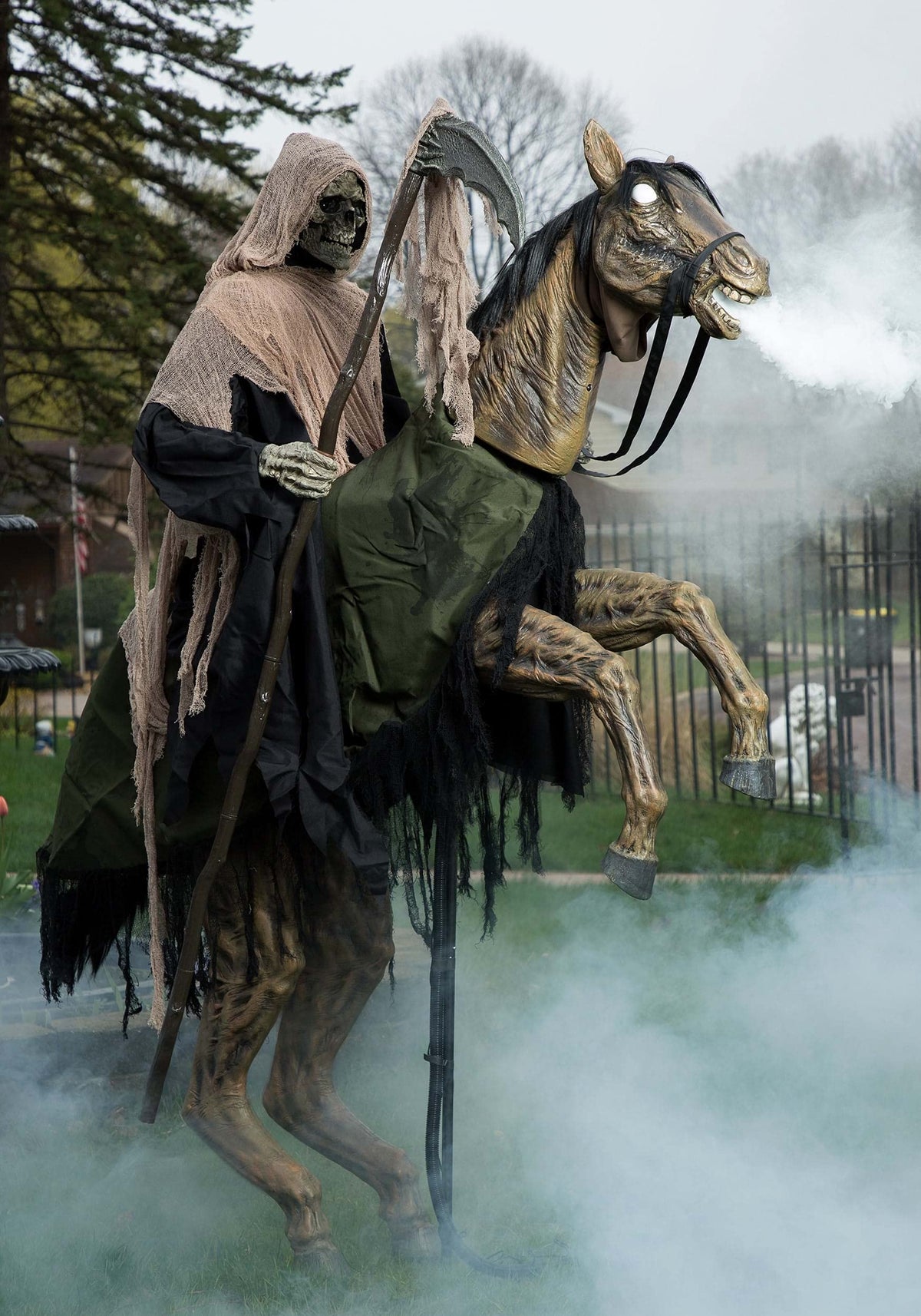 Seasonal Visions Animated Reaper's Ride Prop, Brown
