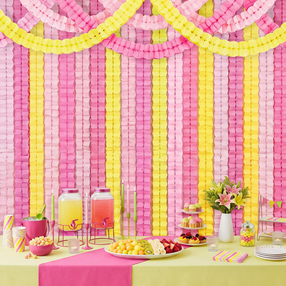 Epakh 12 Pcs Four Leaf Clover Paper Flowers Garland Decorations Colorful Paper Streamers Reusable Hanging Paper Chains Banner for Party Wedding Baby Shower Backdrop Home Decor