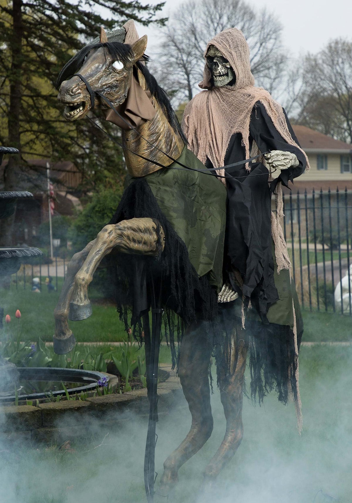 Seasonal Visions Animated Reaper's Ride Prop, Brown