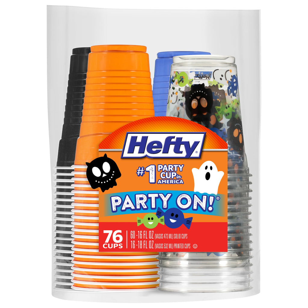 Hefty Party On Disposable Plastic Cups