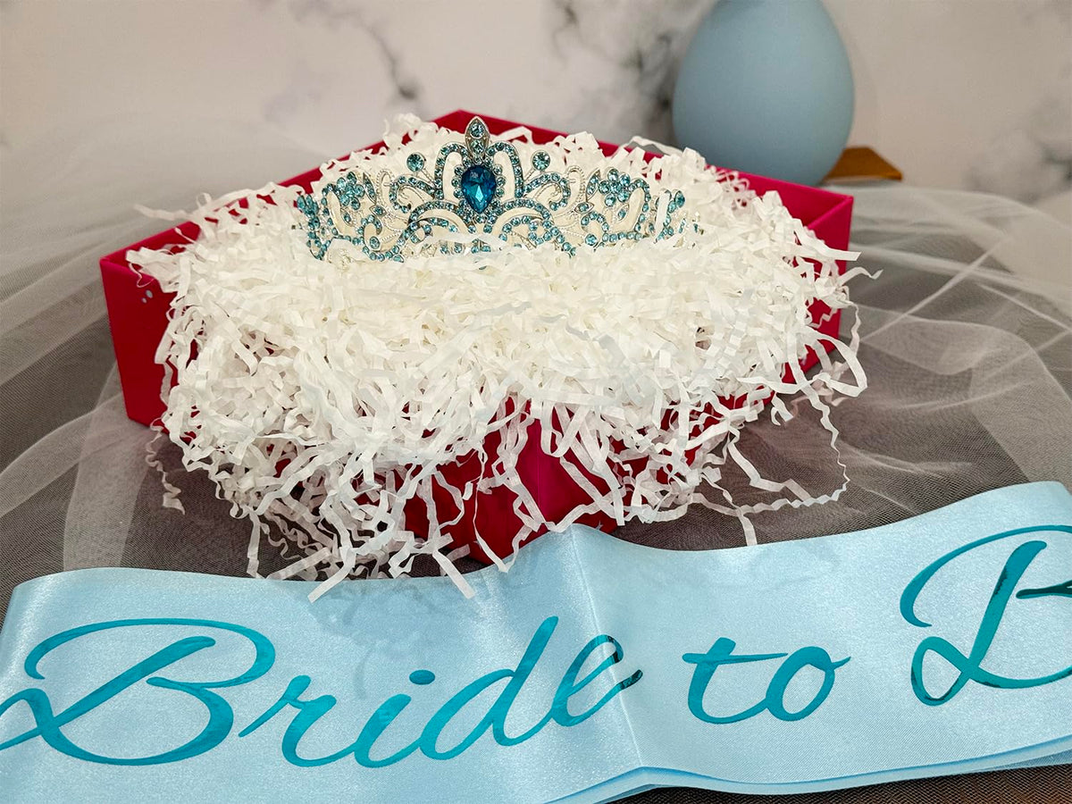 Bachelorette Party Decorations Bridal Shower Crown, Bride to Be Sash&Veil for Women Bachelorette Party Gifts