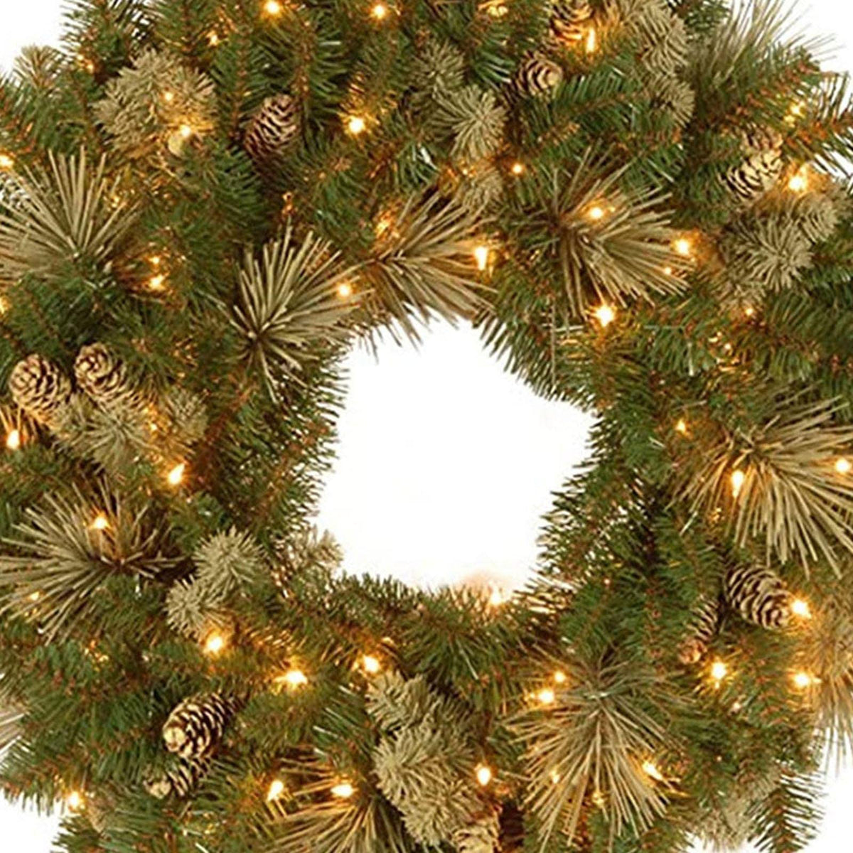 Generic Wall Hanging Holiday Wreath Accessories with LED Lights Operated Christmas Party Supplies for New Year Decoration Christmas Party