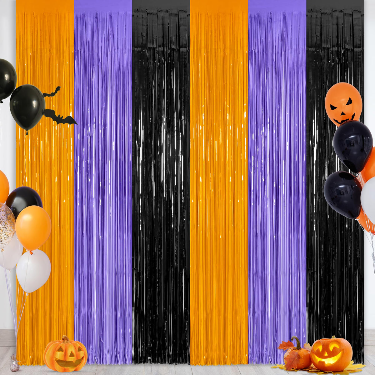Colorful Foil Fringe Curtain Backdrop for Birthday Photo Booths