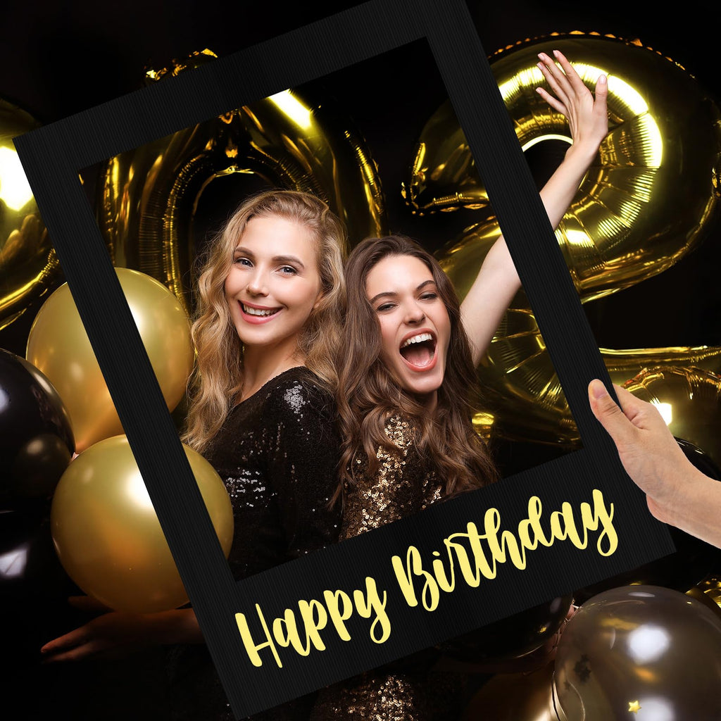 Extra Large Happy Birthday Photo Booth Selfie Frame Prop 32x24"