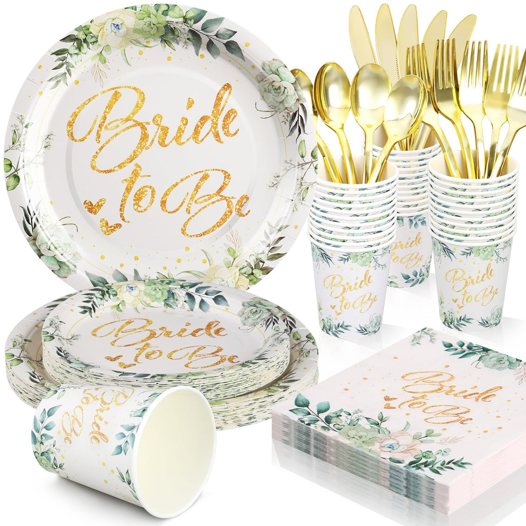Bridal Shower Plates and Cups and Napkins Sets