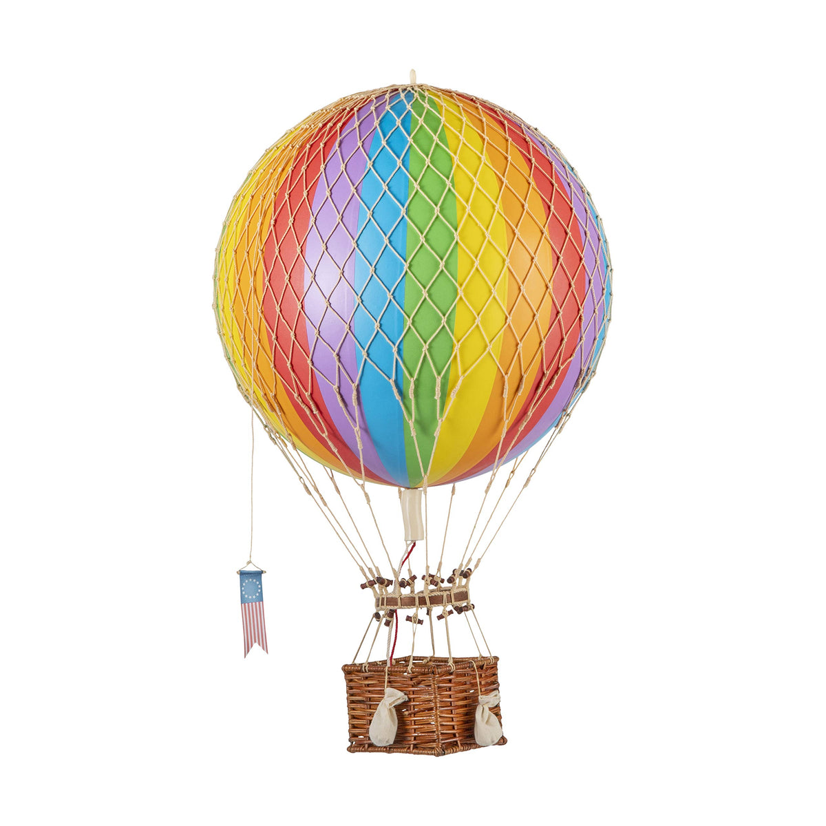 Authentic Models, Floating The Skies Air Balloon, Hanging Home Decor - Historic Hot Air Balloon Model for Home Decor, Detailed Vintage Decorations to Hang from Ceiling