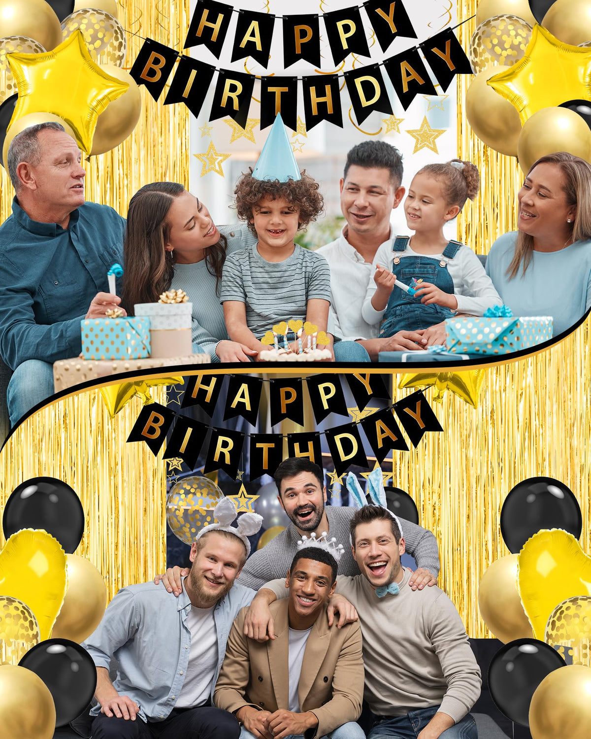 Happy Birthday Party Decorations with Banner Balloons for Women