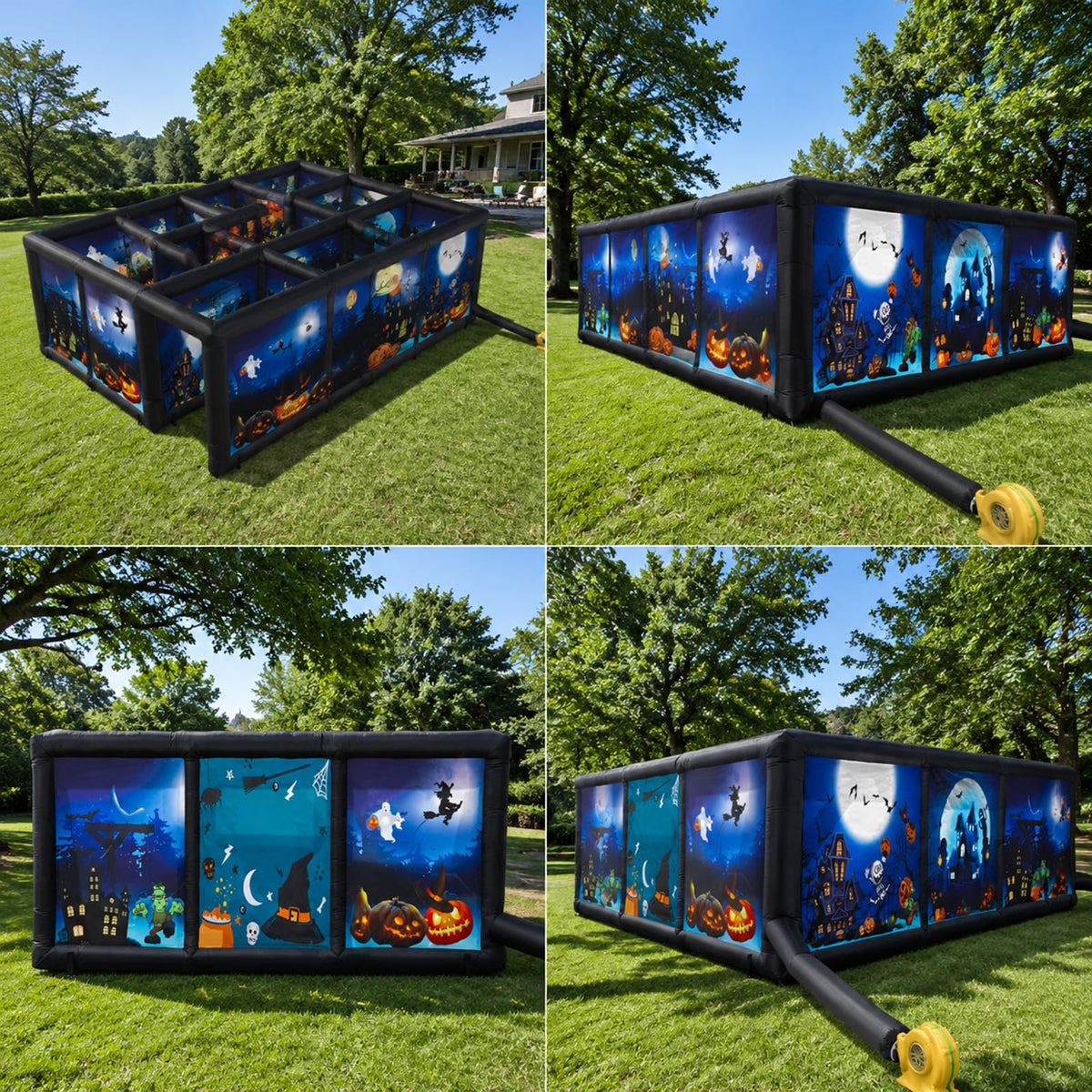 Inflatable Haunted House Maze 20x13x7FT Halloween Decor