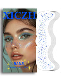 XICZH Face Glitter, Temporary Face Tattoos, Face Body Glitter Makeup Patches for Women Girls, Country Concerts Singer Festival Rave Accessories