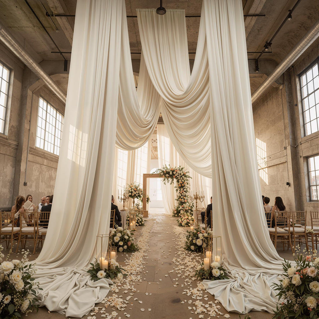 Party Village 30FT Wedding Ceiling Drapes Wrinkle-Free Draping Curtains