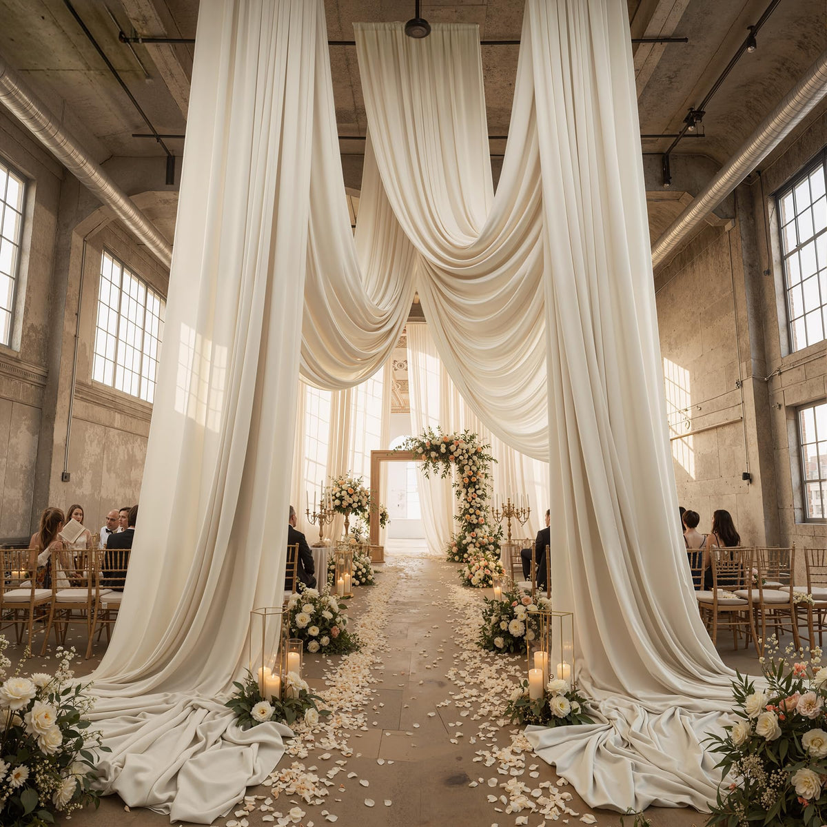 Party Village 30FT Wedding Ceiling Drapes Wrinkle-Free Draping Curtains