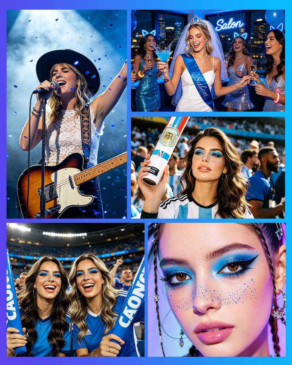 XICZH Face Glitter, Temporary Face Tattoos, Face Body Glitter Makeup Patches for Women Girls, Country Concerts Singer Festival Rave Accessories