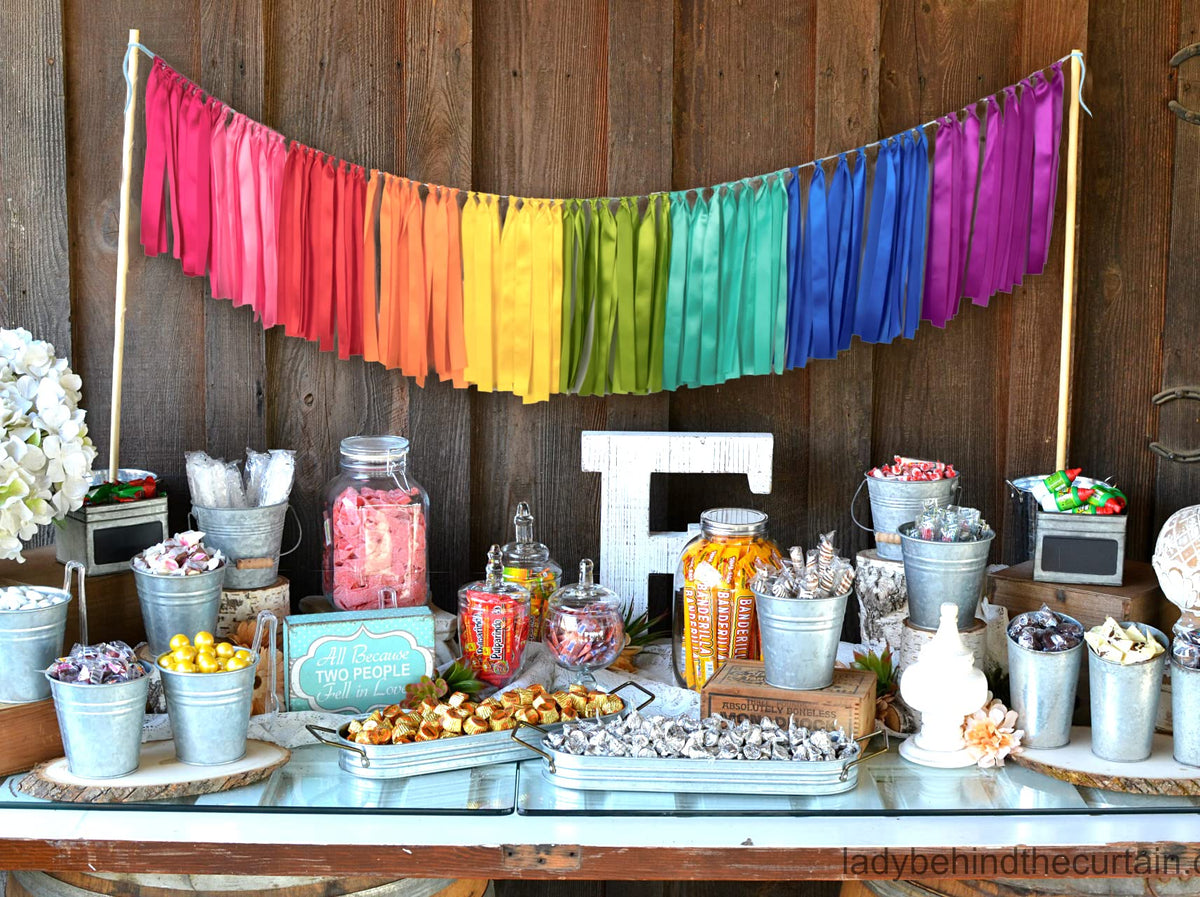 2 Packs Rainbow Ribbon Tassel Garland, Pre Assembled Colorful Garland Banner 40x14 Inch Banner Backdrop for Classroom Decor, Wall Window, Weddings, Baby Showers, and Birthdays Parties