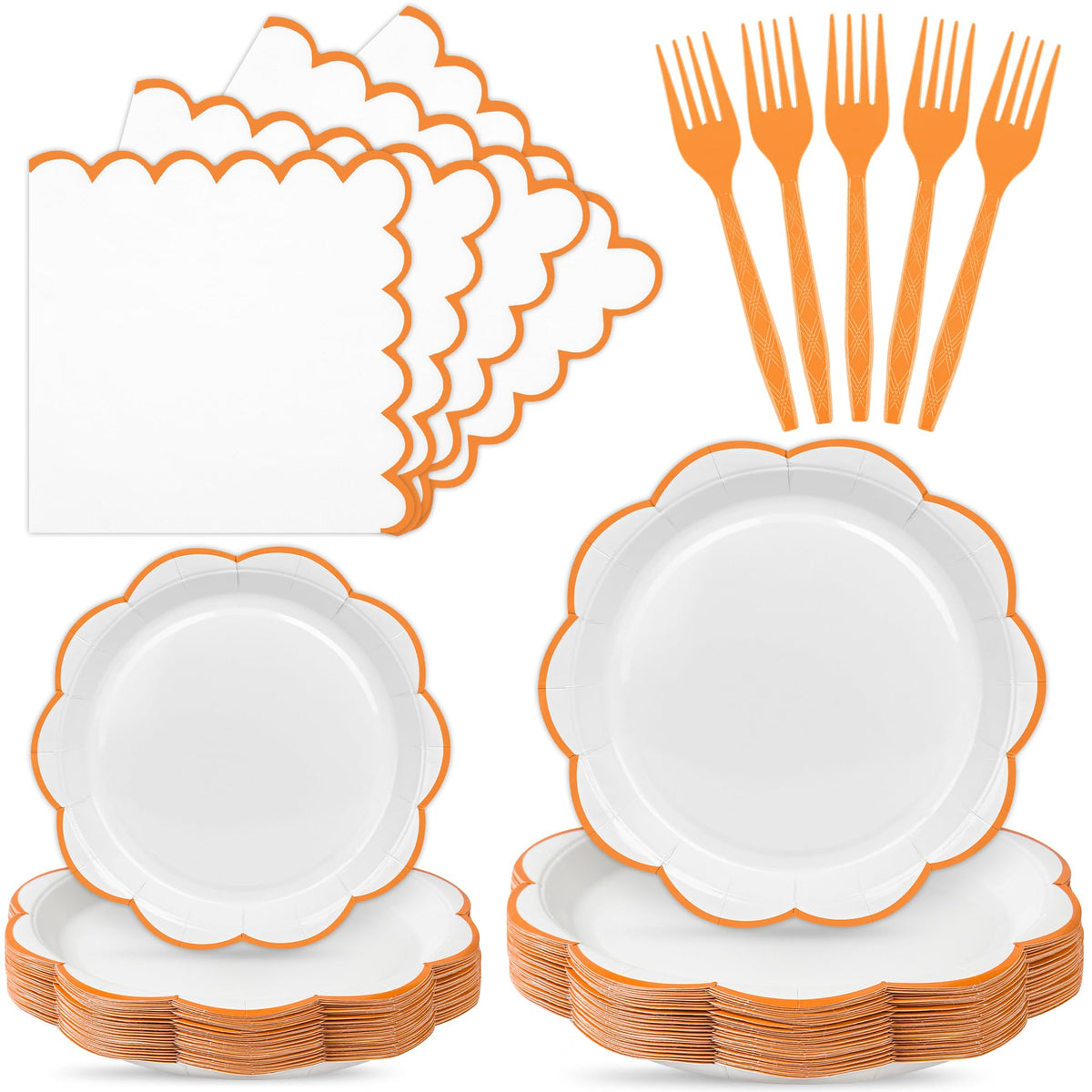 96 Pcs Pink Paper Plates and Napkins Set Party Supplies Serve for 24 Guests