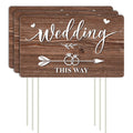 Wedding This Way Lawn Signs Direction Arrow Lawn Yard Signs