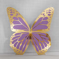 Gold & Lavender Butterfly Backdrop with Stand for Parties & Weddings