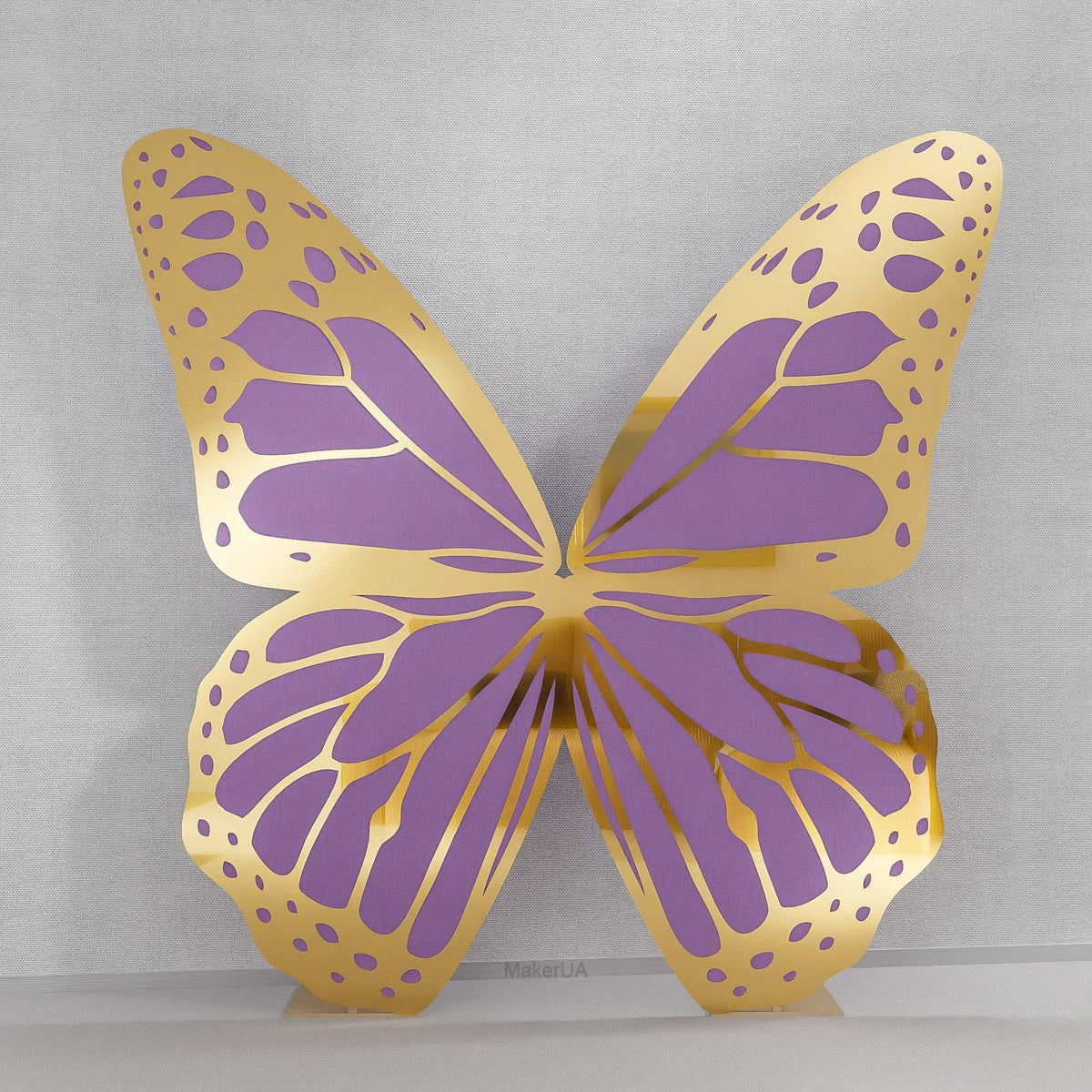 Gold & Lavender Butterfly Backdrop with Stand for Parties & Weddings