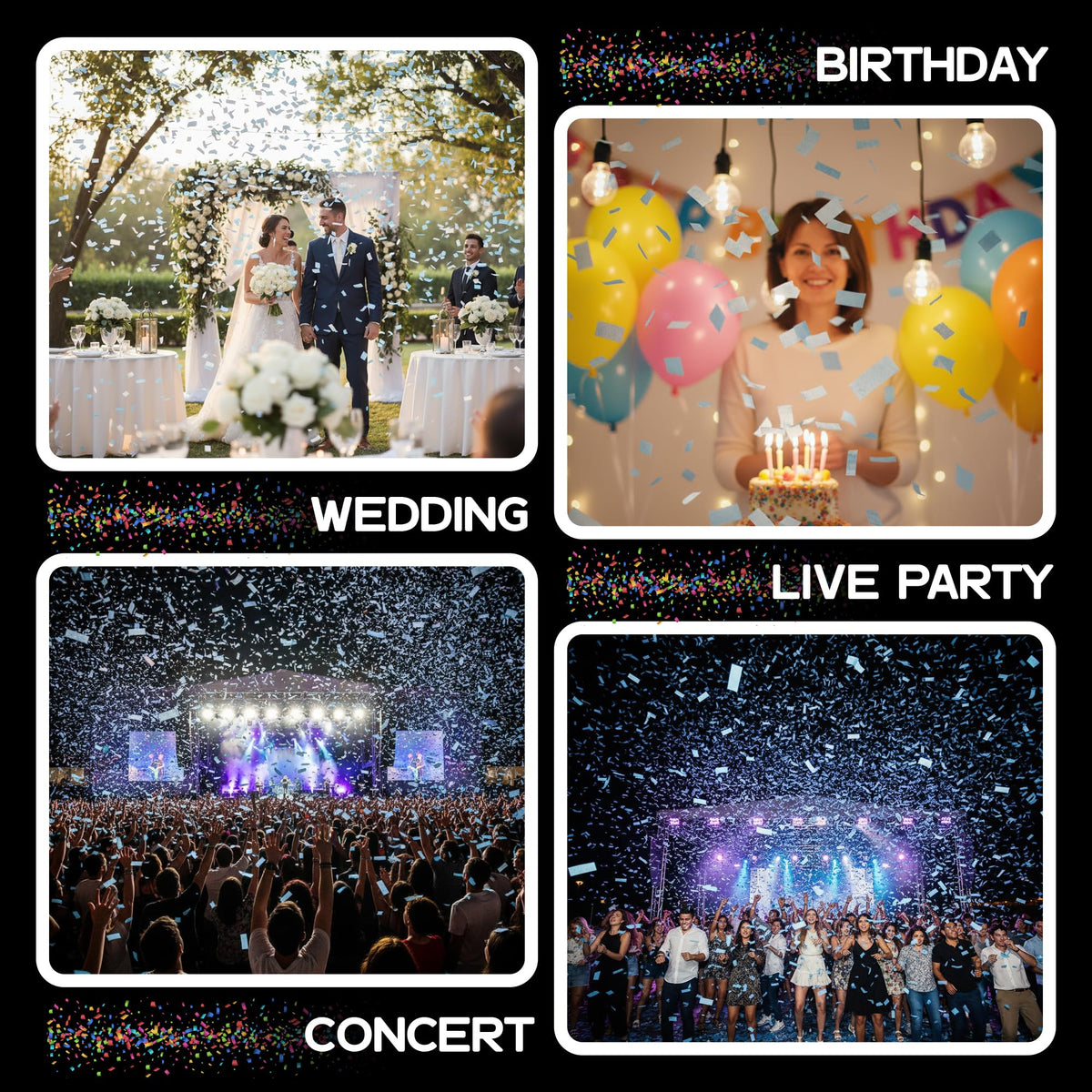 Ultimate Confetti Rectangular Bulk Tissue Paper Confettis